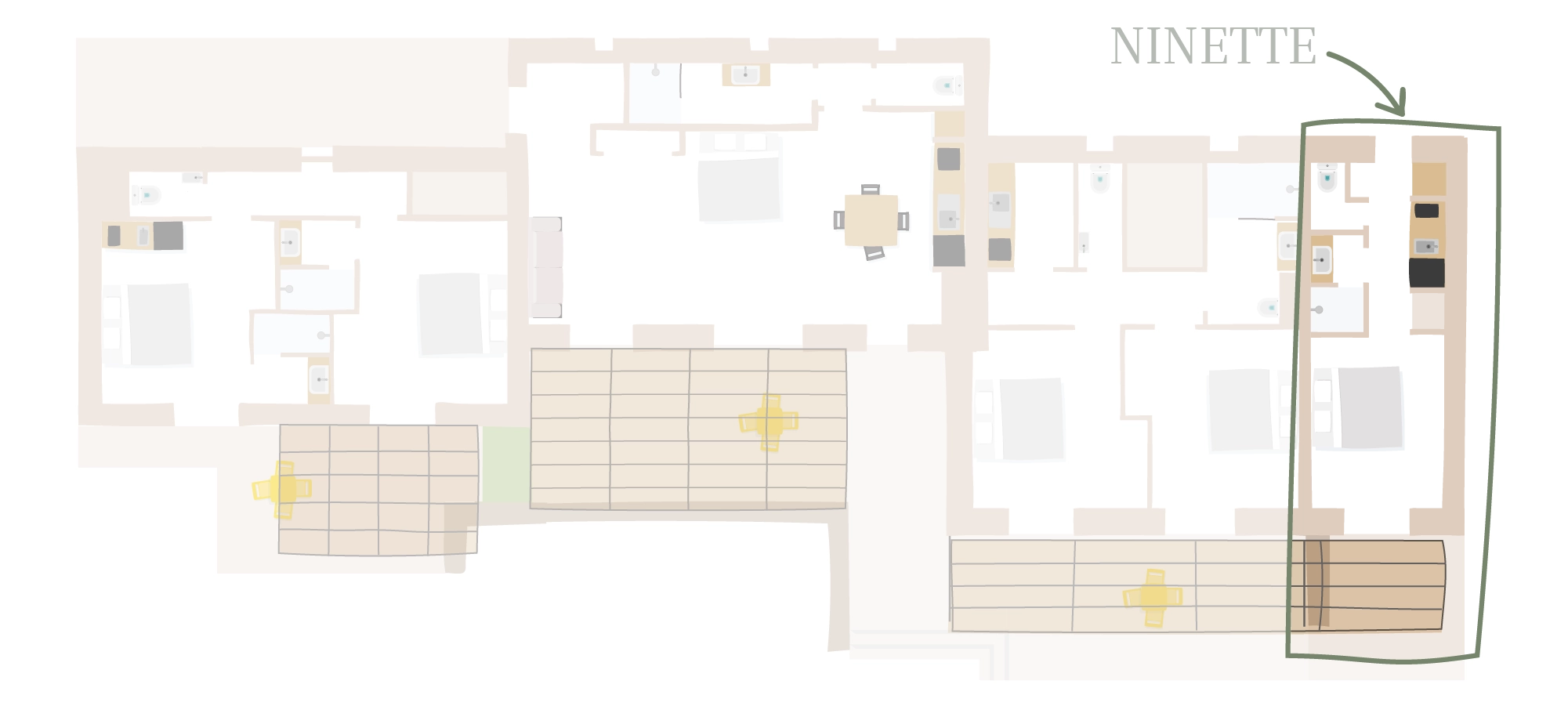 Plan du petit mazet Ninette